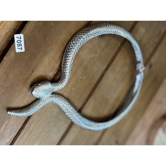 Silver Snake Necklace Choker Collar Style - Picture 4 of 10